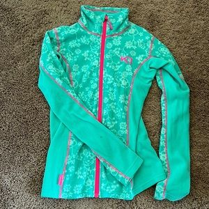 Kari Traa Full Zip Super Soft Fleece Aqua and Hot Pink Jacket